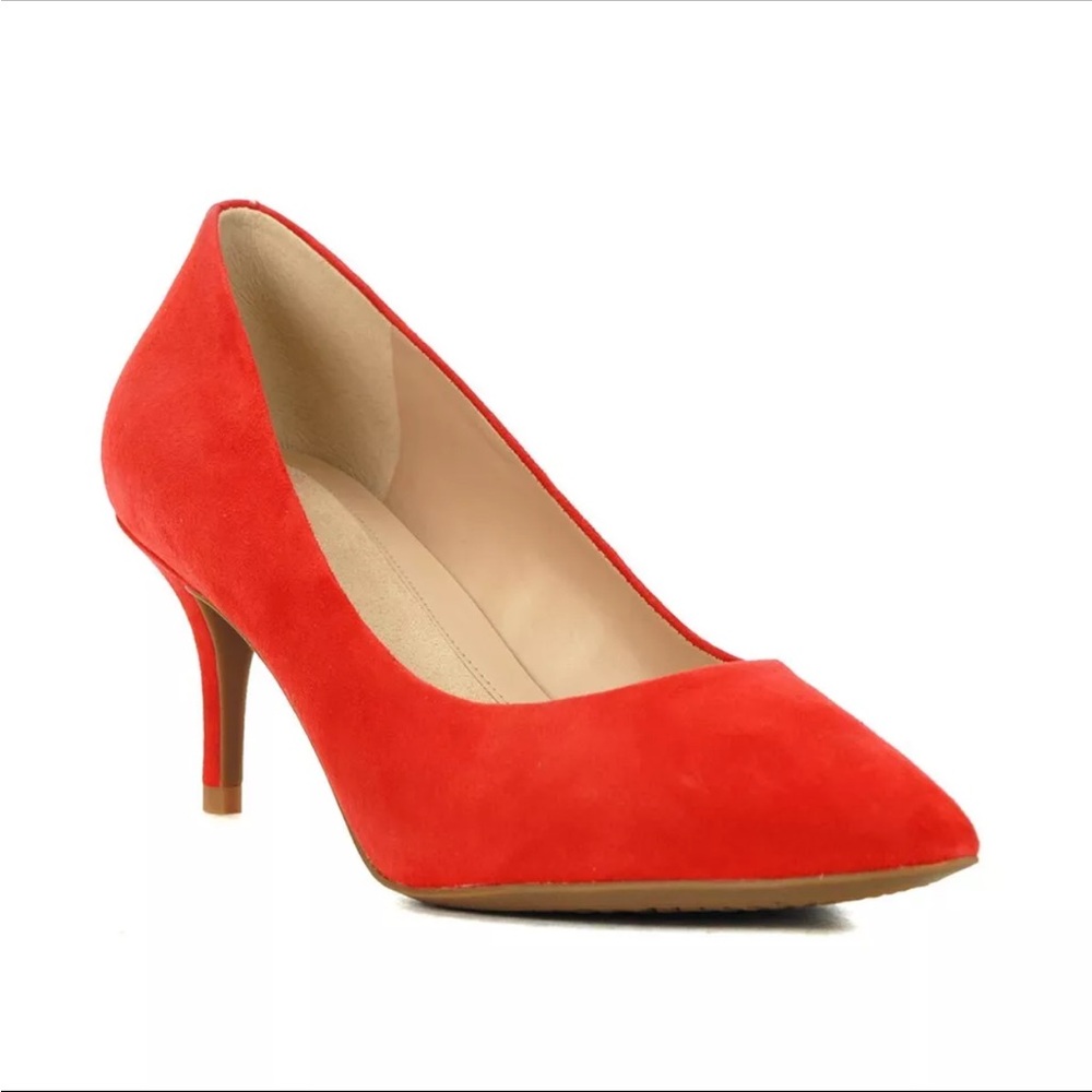 Cole Haan The Go-To Park Pump – Red Suede (Size US 8)